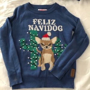 Tipsy Elves Feliz Navidog ugly sweater size small